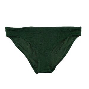 Aerie Women's Jacquard Bikini Bottom Size Large Sycamore Green Swimsuit
